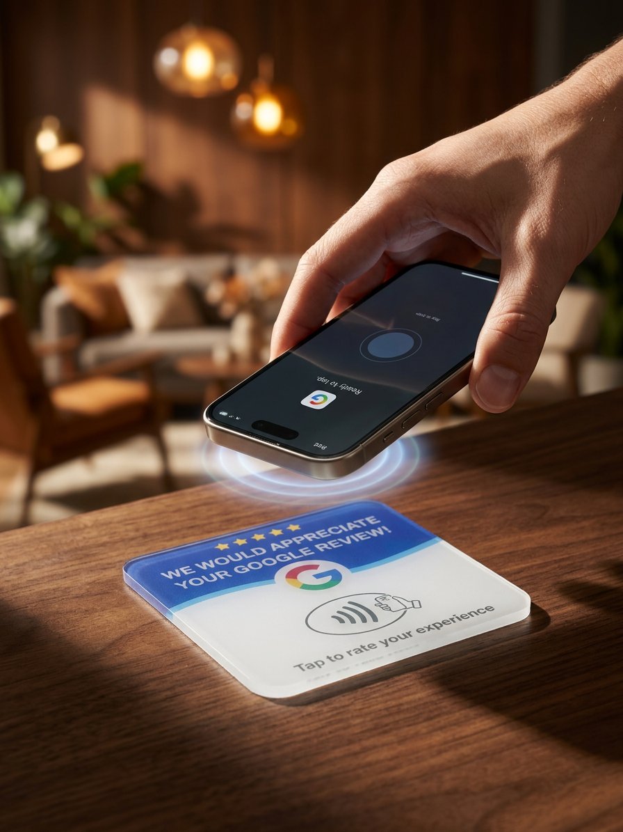 TapReview NFC Google Review Card — tap to review